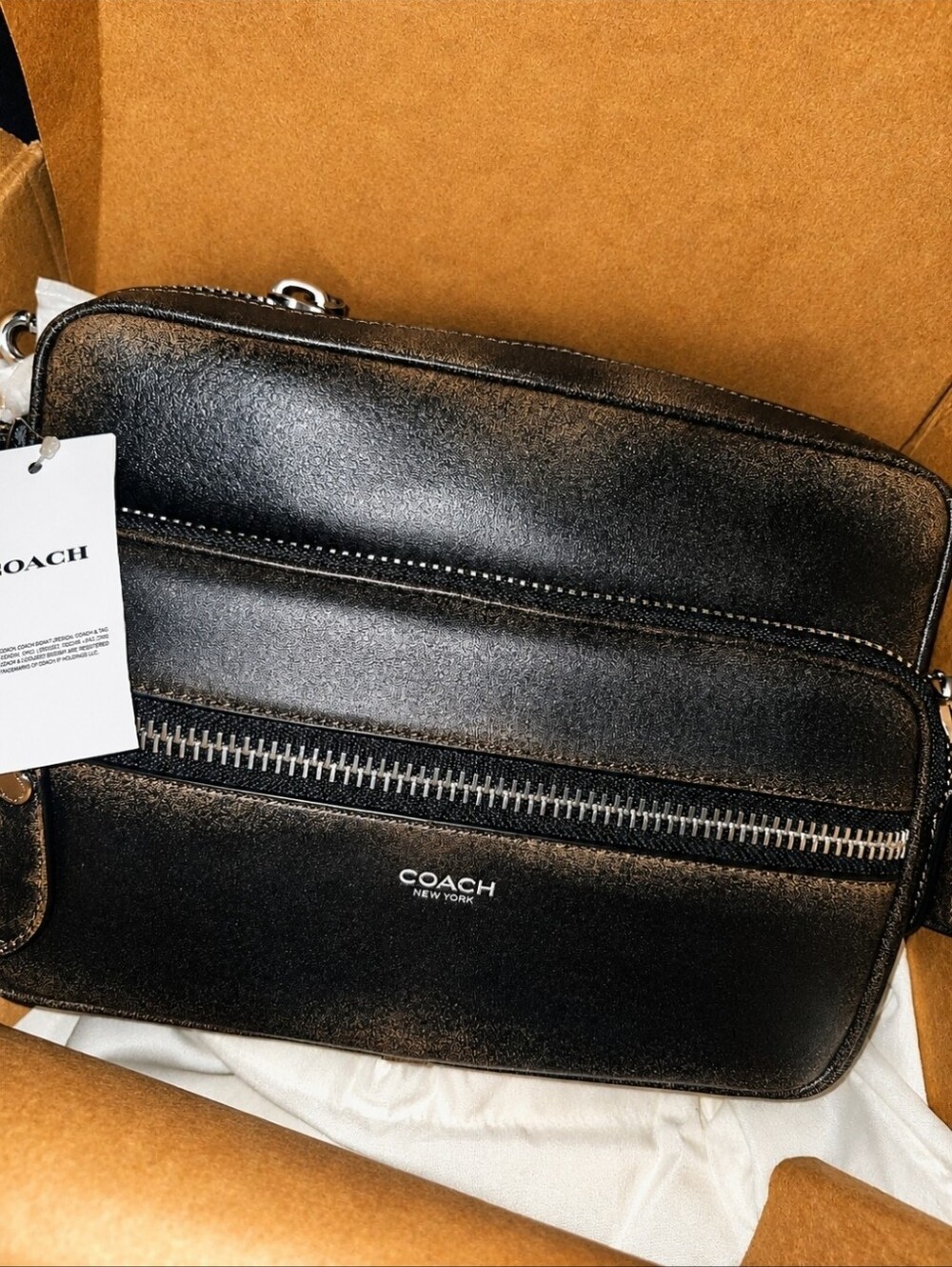 Dakota Black with Brown, Coach Shoulder Bag